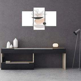 Tablou - Linie de artă flori N⁰1 (90x60 cm)