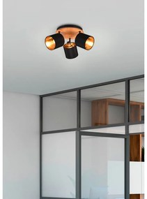 Spot negru/în culoare naturală ø 12 cm Tommy – Trio