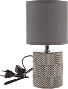 Veioză gri cu abajur textil (înălțime 27 cm) – Dakls