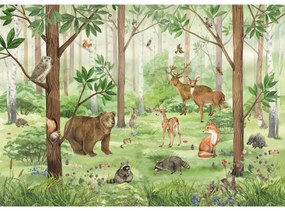 Fototapetă XXL Forest Kids 360 x 254 cm, 4 părți
