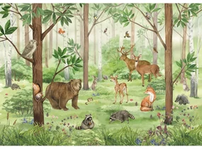 Fototapetă XXL Forest Kids 360 x 254 cm, 4 părți