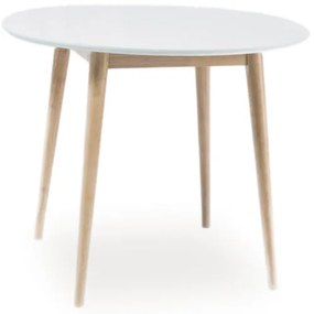 OFERTA Masa de dining alba LARSON 90X90 calitate II