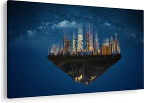 Tablou - Metropola plutind în spațiu (90x60 cm)