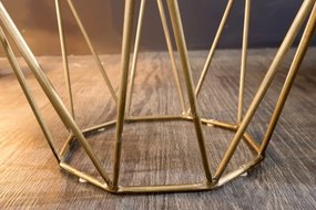 Masuta laterala design minimalist Diamond 50cm, marmura verde