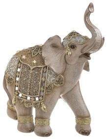 Elefant Golden Beige din rasina 36 cm x 12 cm x 30 cm