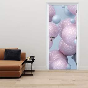 Fototapet pentru ușă - Bile pastel (95x205cm)