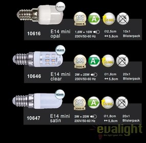 Bec LED E14 mini opal 1,6W 3000K 10616 GL