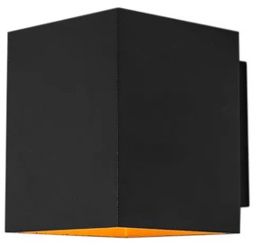 Lampa de perete de design neagră și aurie dreptunghiulară - Sola