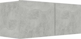 vidaXL Comodă TV, gri beton, 80 x 30 x 30 cm, lemn prelucrat