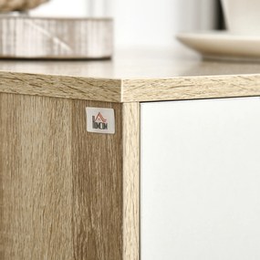 HOMCOM Comodă cu 3 Sertare și Bază Elevată pentru Dormitor Sufragerie Hol Stil Modern 40x35x68,5 cm Natural | Aosom Romania