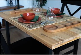 Masa bucatarie  lemn.seria wood A-620,pin natur-negru,100x59x75 cm, 30103