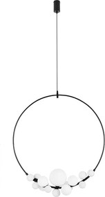 Lustra circulara cu 14 de surse de lumina ROCIO negru