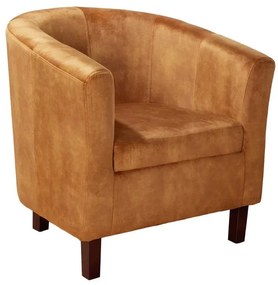 Fotoliu elegant si confortabil Hemingway, Catifea, Galben Mustar A-43892 VC