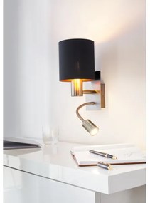 Eglo 96483 - Lampă LED flexibilă PASTERI 1xE27/40W+LED/3,8W negru