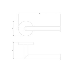 Omnires Modern Project suport pentru hartie igienica alb MP60510WM