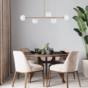 Lustră pe tijă GAMA 5xG9/12W/230V aurie