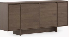 Comodă cu patru uși Zolia 180 cm pe plintă - nuc elegant