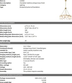 Candelabru dimabil design modern LUX Sublime 114592 HZ