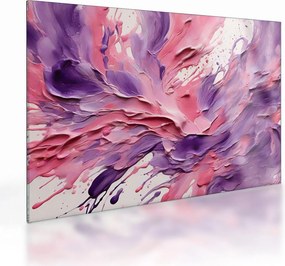 Tablou pe sticlă - Abstracție romantică (70x50 cm)