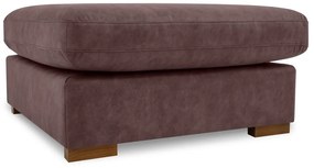 Taburet maro închis cu tapițerie din imitație de piele Hamburg – Scandic