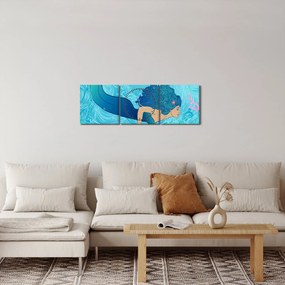 Tablou - Sirena (cu ceas) (90x30 cm)