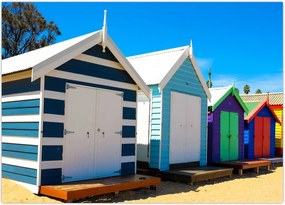 Tablou - Plaja Brighton, Melbourne, Australia (70x50 cm)