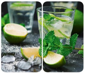 WENKO 2521482100 - Capac pentru plită 52x30 cm multicolor/gri/transparent