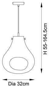 Endon 99790 - Pendul pe cablu EUROPA 1xE27/10W/230V maro fumuriu