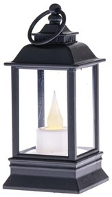 Lanterna cu lumânare LED Cremona neagră, 6 x 13 cm
