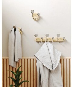 Cuier de perete alb/în culoare naturală din aluminiu Melody – Umbra