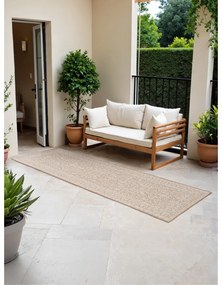 Covor tip traversă pentru interior și exterior bej/fildeș 80x250 cm Duet Kona – NORTHRUGS