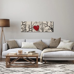 Tablou - Pereche îndrăgostită (cu ceas) (90x30 cm)