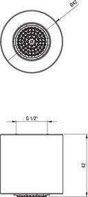 Silia Pălărie de duș fixă, 1-funcție NQS_N30K