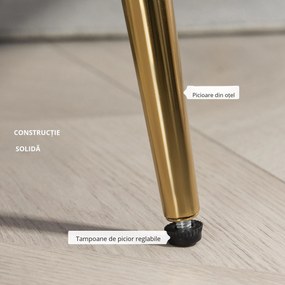 HOMCOM Canapea Modernă de 2 Locuri cu Brațe și Șezut Căptușit, pentru Dormitor și Sufragerie, 130x77x77 cm, Galben | Aosom Romania