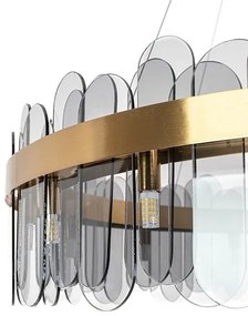 Lustra suspendata design modern Glamor 100 fumuriu