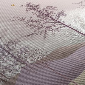 Tablou cu pădure (cu ceas) (90x30 cm)