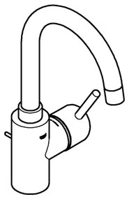 GROHE 32629002 - Baterie pentru lavoar CONCETTO, mărime L, crom lucios