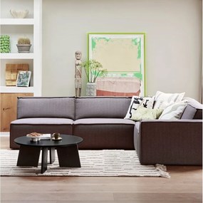 Măsuță de cafea neagră rotundă ø 90 cm Fries – WOOOD