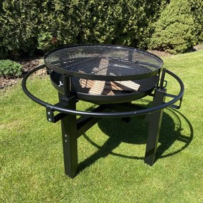 Vatră multifuncțională + grătar cu rotisor electric Avenberg KENTUCKY