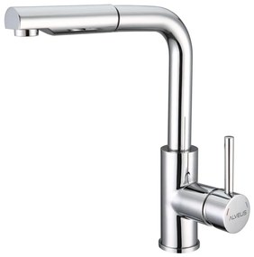 ALVEUS 1135365 - Baterie chiuvetă SARA cu duș extractibil, 29,7 cm crom lucios