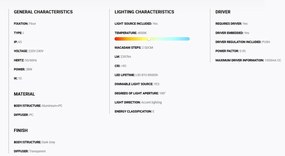 Stalp LED iluminat exterior simetric 180º IP65 RUSH 310cm 4000K DALI