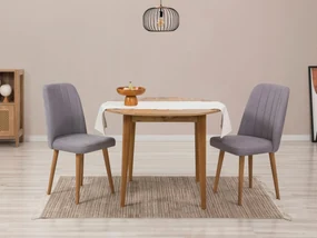 Set mobilier sufragerie Vlasta 3 (pin atlantic + gri) (pentru 2 persoane). 1093758
