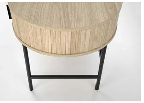 Birou Sebby, lemn natural / negru