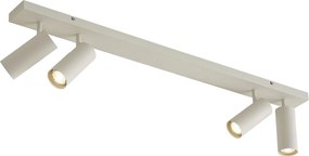 Spot modern de plafon bej cu 4 lumini reglabile - Renna