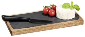 WENKO 55103100 - Tocător BLACK OUTDOOR KITCHEN, 30 x 15 cm, maro/gri