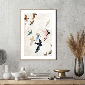 Tablou 30x40 cm Abstract Birds – Malerifabrikken