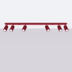 Brilagi - Plafonieră LED CRESTO cu 6 spoturi GU10, 10W, 230V, burgundiu