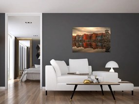 Tablou cu căsuțele colorate (90x60 cm)