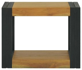 338229 vidaXL Dulap de baie suspendat, 45x45x35 cm, lemn masiv de tec
