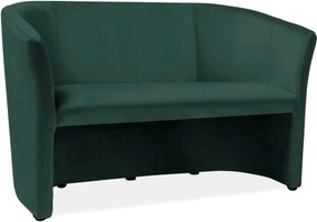 Canapea TM-2, stofa catifelata verde - Bluvel 78, 126x60x76 cm